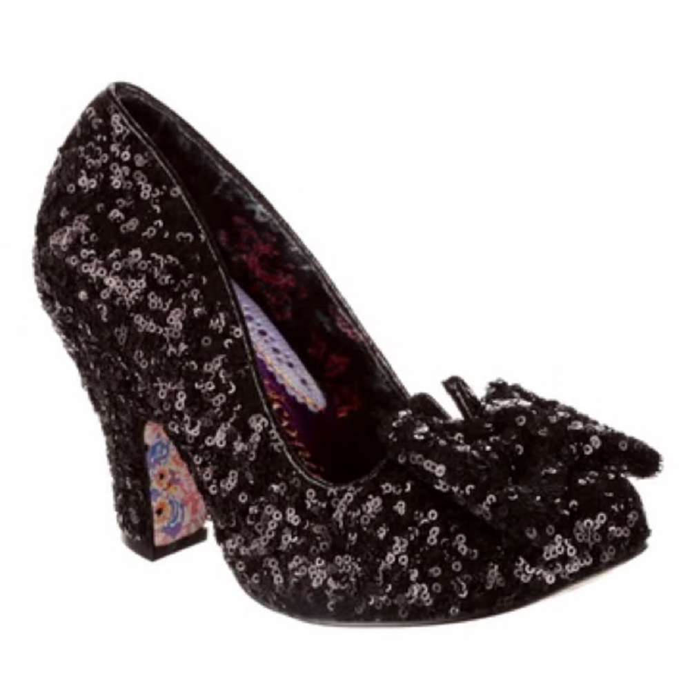 Irregular Choice Just In Time Black Heels